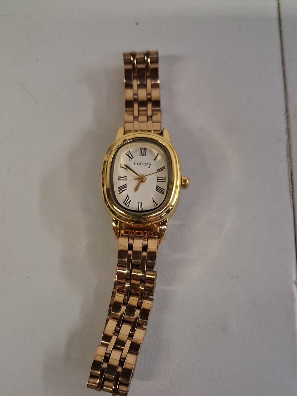 Women's Oval Watch: Roman Numerals Dial Stainless Steel Strap Small Dainty Watch